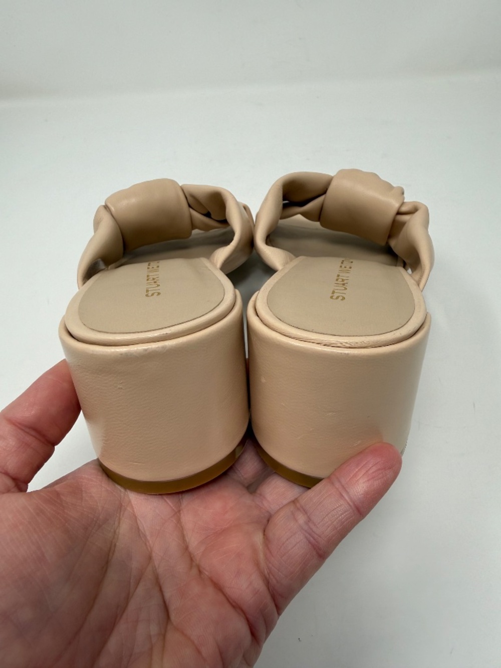 New Stuart Weitzman Cece 50 Block Heel Slide Sandal Sz 9 - Picture 5 of 14